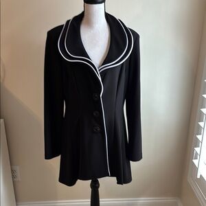 Frank Lyman  Black Jacket with White Trim